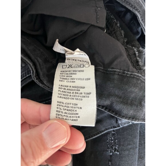 Kalowa Jeans Size 9/10 Premium Collection Stretch Black Distressed Skinny Jeans - Picture 6 of 6